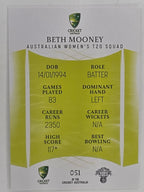 2023/24 Cricket Traders Base Card #051 Beth Mooney Australian Women’s T20 WBBL