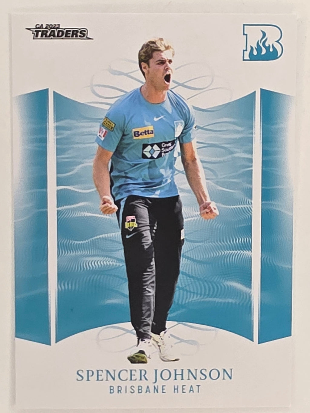 2023/24 Cricket Traders Base Card #068 Spencer Johnson Brisbane Heat