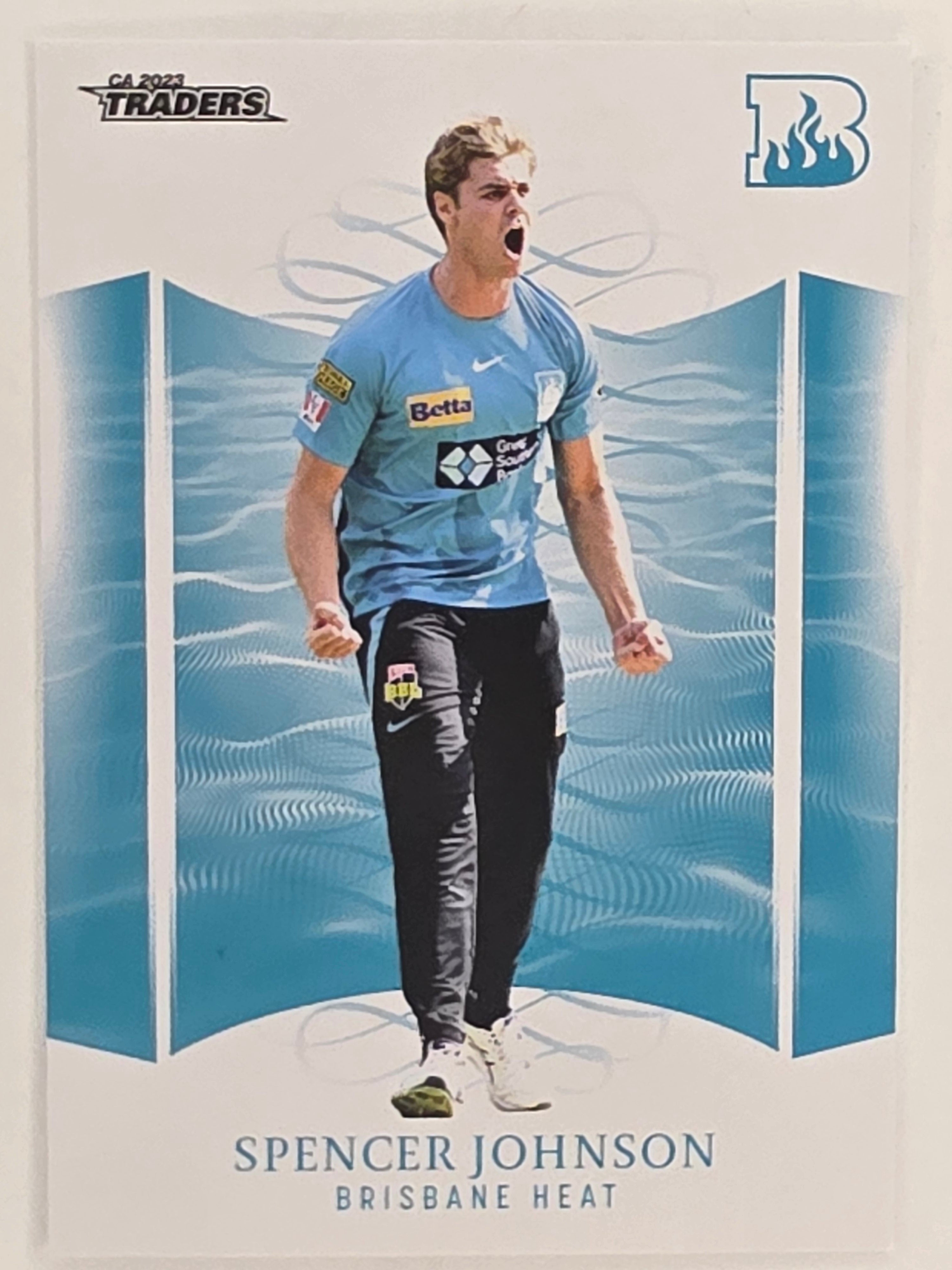 2023/24 Cricket Traders Base Card #068 Spencer Johnson Brisbane Heat