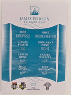 2023/24 Cricket Traders Base Card #072 James Peirson Brisbane Heat