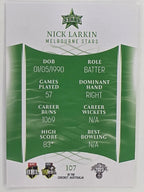 2023/24 Cricket Traders Base Card #107 Nick Larkin Melbourne Stars