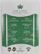 2023/24 Cricket Traders Base Card #112 Kim Garth Melbourne Stars WBBL