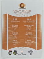 2023/24 Cricket Traders Base Card #117 Aaron Hardie Perth Scorchers