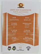 2023/24 Cricket Traders Base Card #120 Jhye Richardson Perth Scorchers