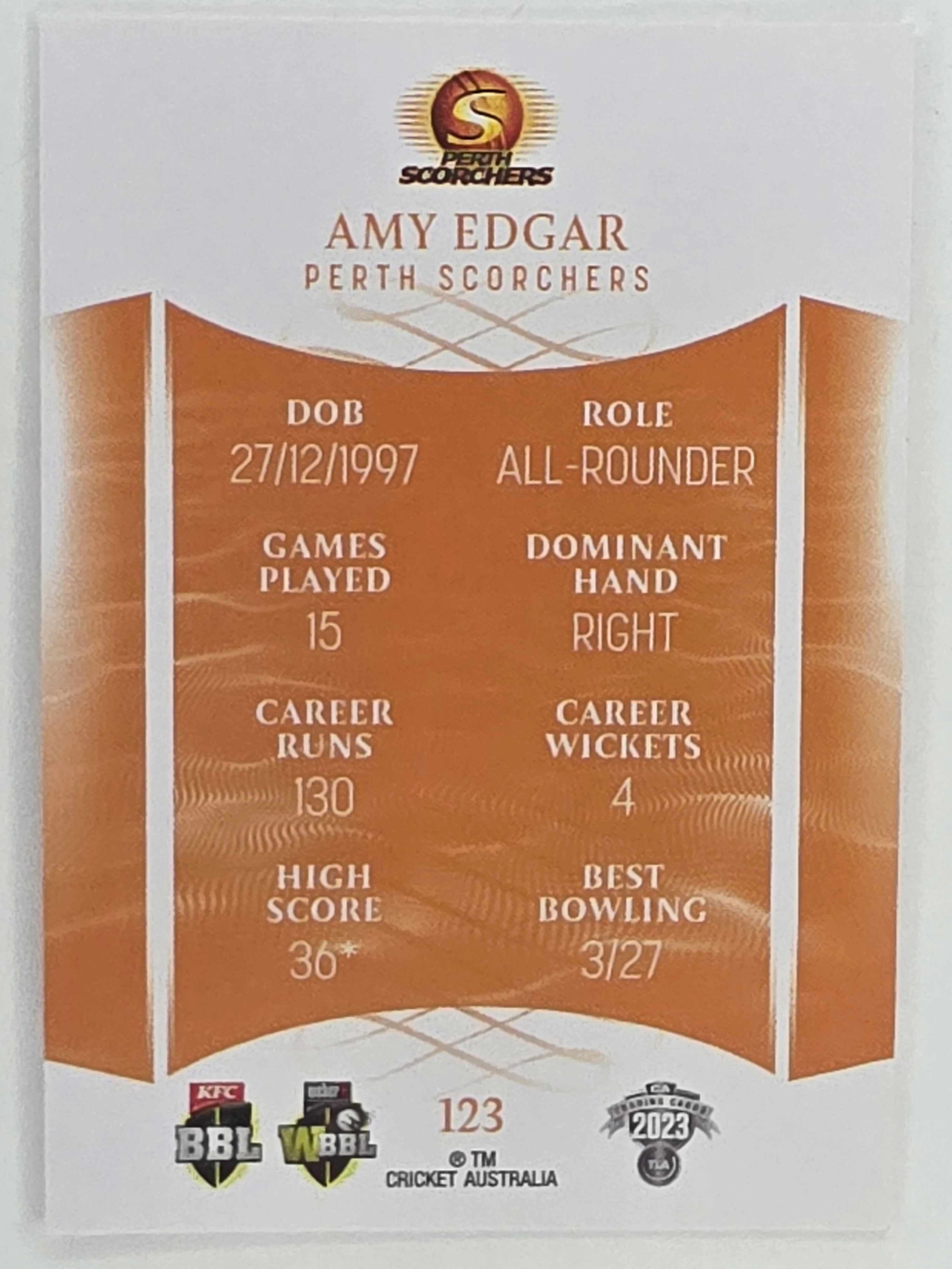 2023/24 Cricket Traders Base Card #123 Amy Edgar Perth Scorchers WBBL