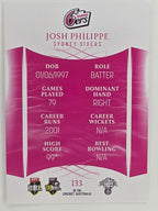 2023/24 Cricket Traders Base Card #133 Josh Philippe Sydney Sixers
