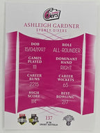2023/24 Cricket Traders Base Card #137 Ashleigh Gardner Sydney Sixers WBBL