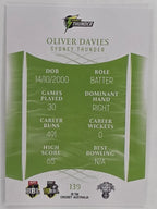 2023/24 Cricket Traders Base Card #139 Oliver Davies Sydney Thunder