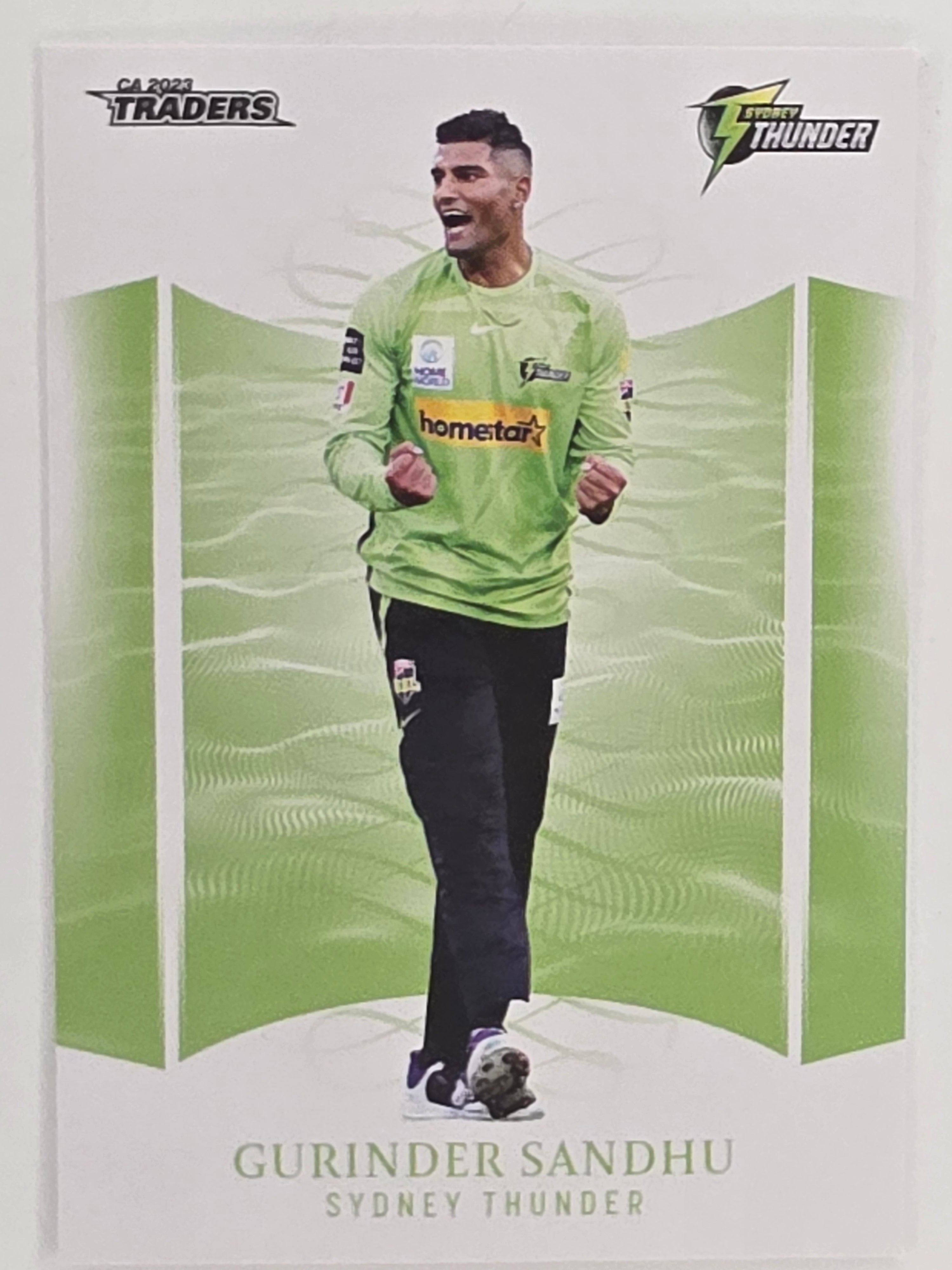 2023/24 Cricket Traders Base Card #144 Gurinder Sandhu Sydney Thunder