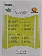 2023/24 Cricket Traders Base Card #153 BBL & WBBL Checklist
