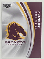 NRL 2024 Elite Base Card #001 Broncos Checklist Brisbane Broncos