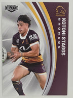 NRL 2024 Elite Base Card #007 Kotoni Staggs Brisbane Broncos