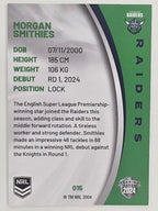 NRL 2024 Elite Base Card #015 Morgan Smithies Canberra Raiders