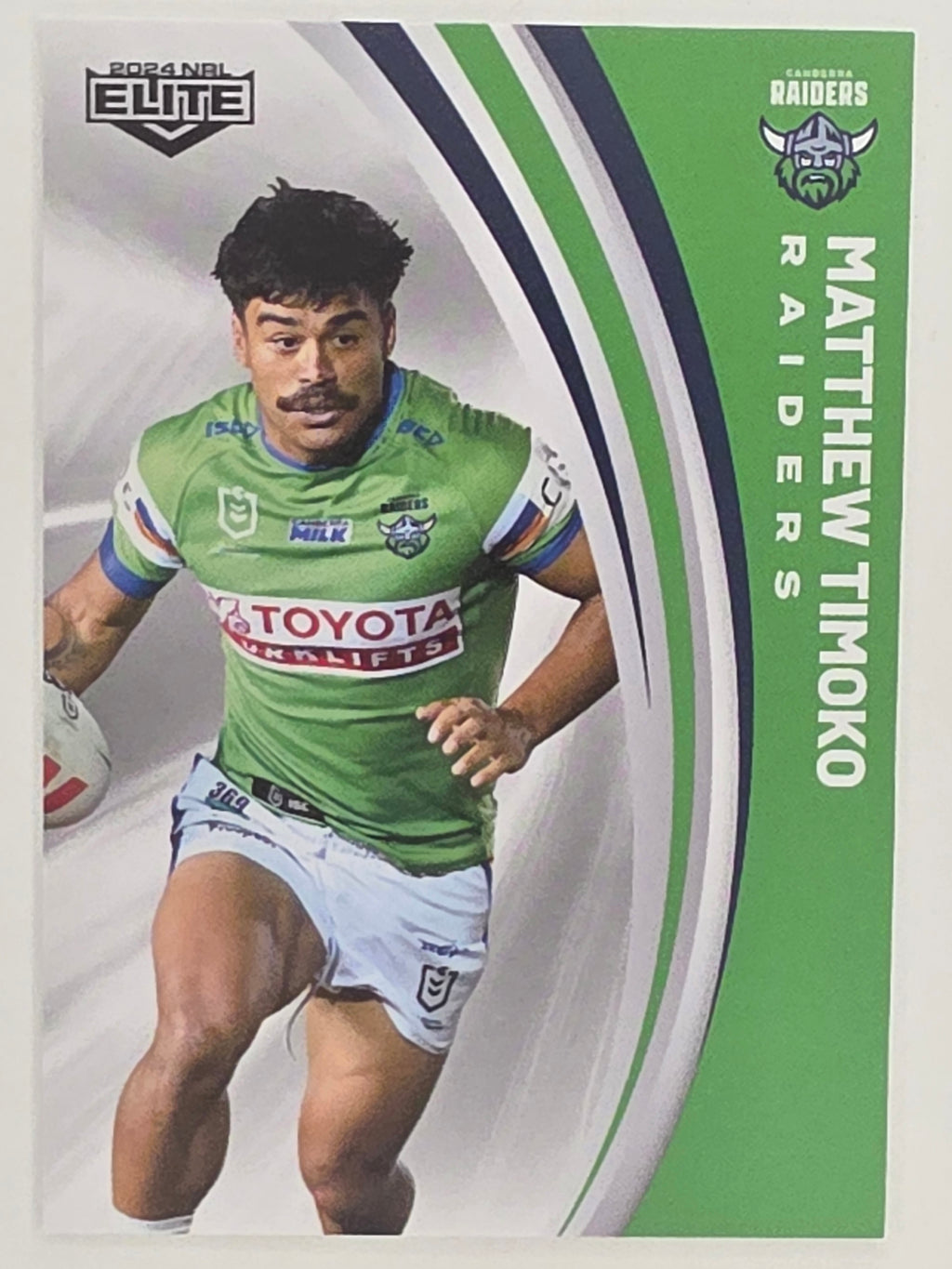 NRL 2024 Elite Base Card #017 Matthew Timoko Canberra Raiders