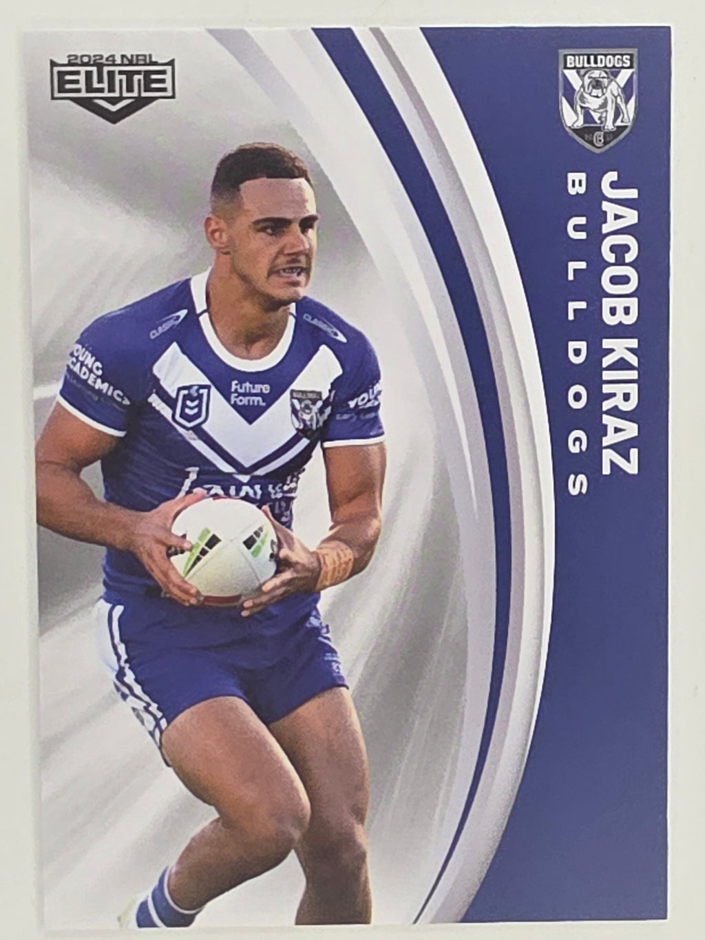 NRL 2024 Elite Base Card #025 Jacob Kiraz Canterbury Bankstown Bulldogs