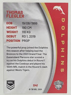 NRL 2024 Elite Base Card #041 Thomas Flegler Redcliffe Dolphins