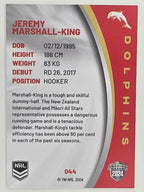 NRL 2024 Elite Base Card #044 Jeremy Marshall-King Redcliffe Dolphins
