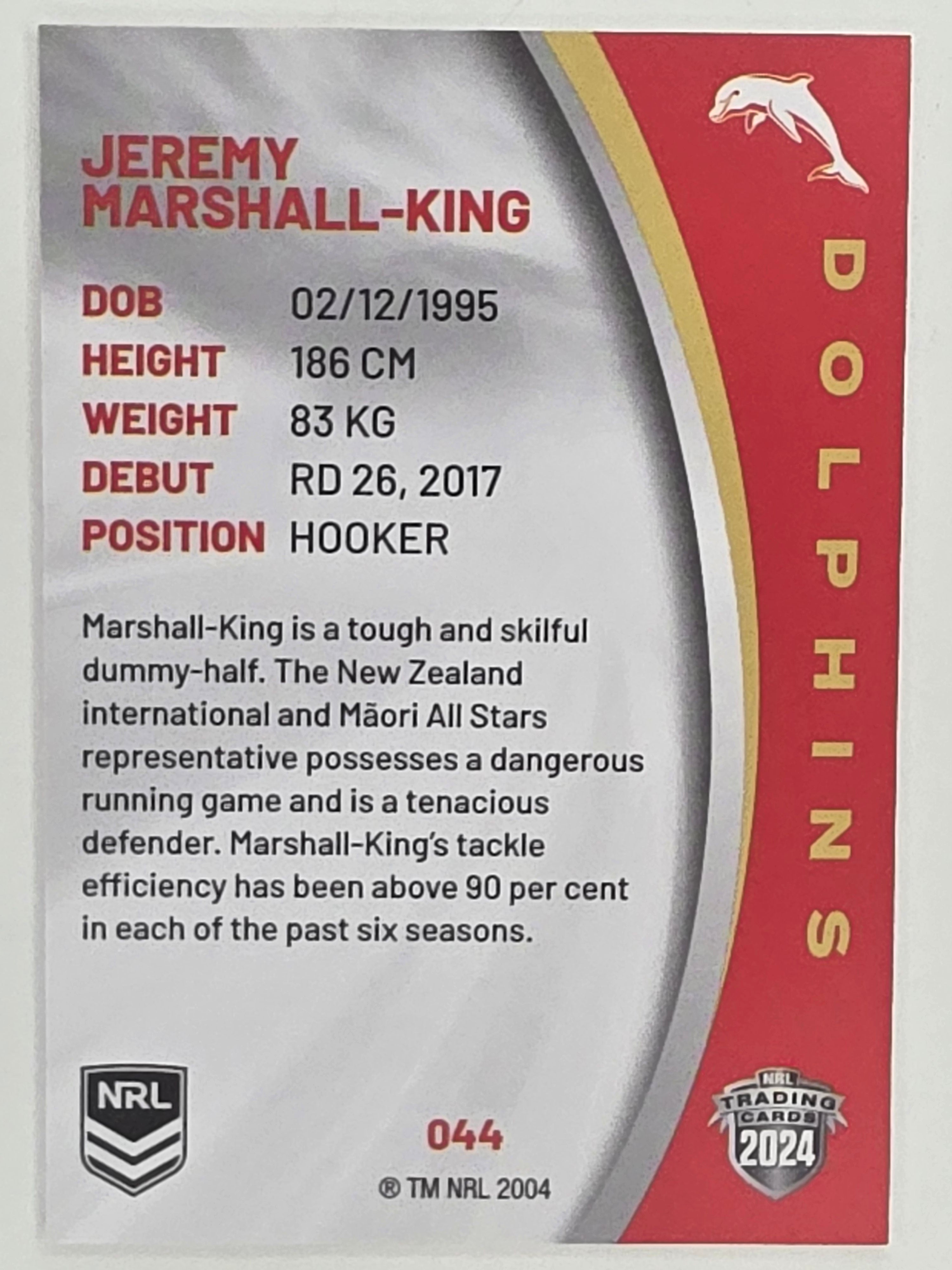 NRL 2024 Elite Base Card #044 Jeremy Marshall-King Redcliffe Dolphins
