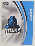 NRL 2024 Elite Base Card #046 Titans Checklist Gold Coast Titans