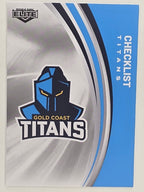NRL 2024 Elite Base Card #046 Titans Checklist Gold Coast Titans