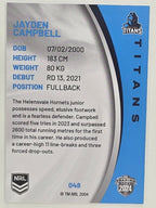 NRL 2024 Elite Base Card #048 Jayden Campbell Gold Coast Titans