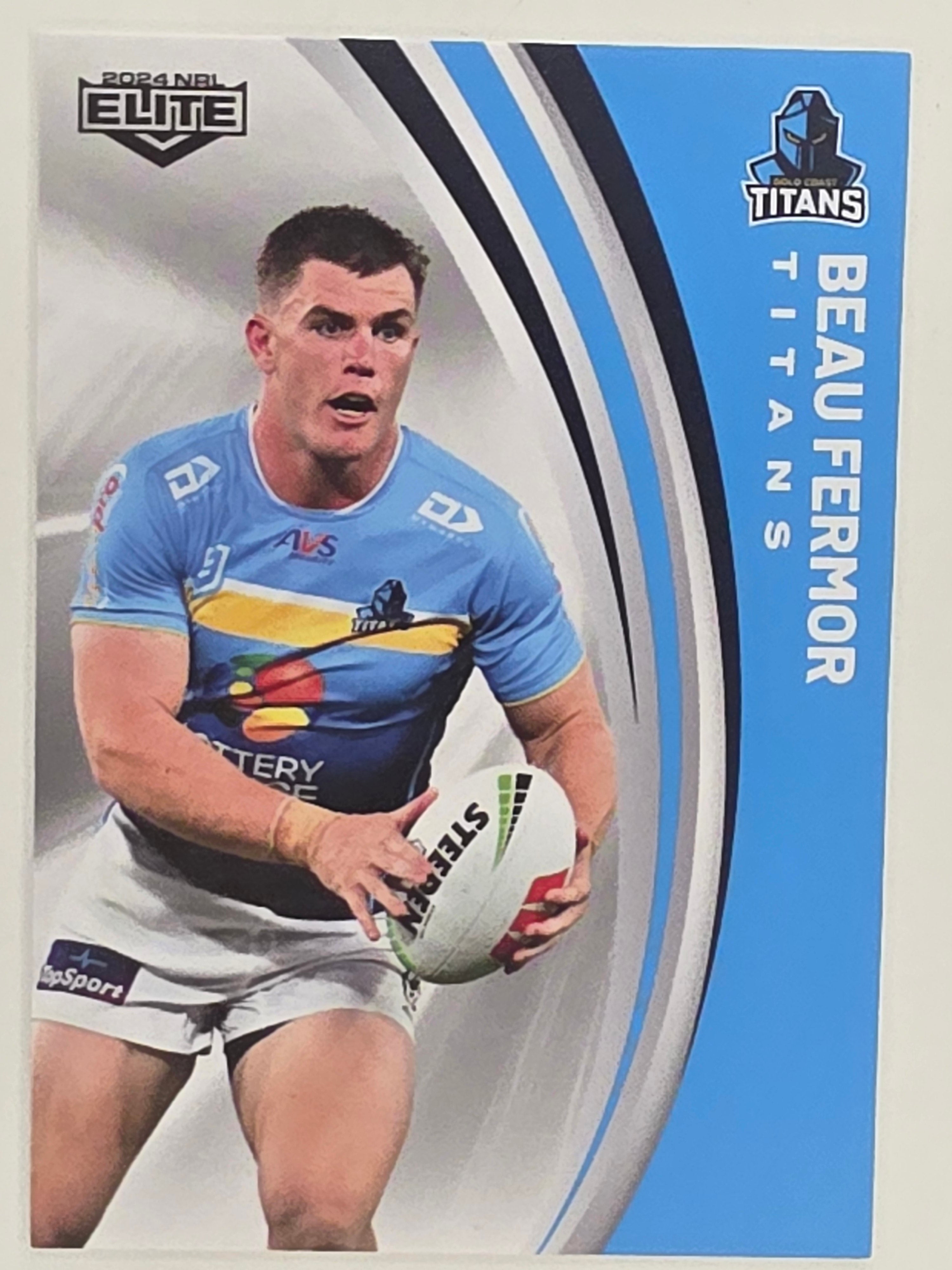 NRL 2024 Elite Base Card #050 Beau Fermor Gold Coast Titans