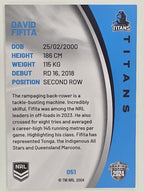 NRL 2024 Elite Base Card #051 David Fifita Gold Coast Titans