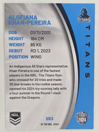 NRL 2024 Elite Base Card #053 Alofiana Khan-Pereira Gold Coast Titans