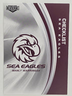 NRL 2024 Elite Base Card #055 Sea Eagles Checklist Manly Warringah Sea Eagles