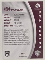 NRL 2024 Elite Base Card #057 Daly Cherry-Evans Manly Warringah Sea Eagles