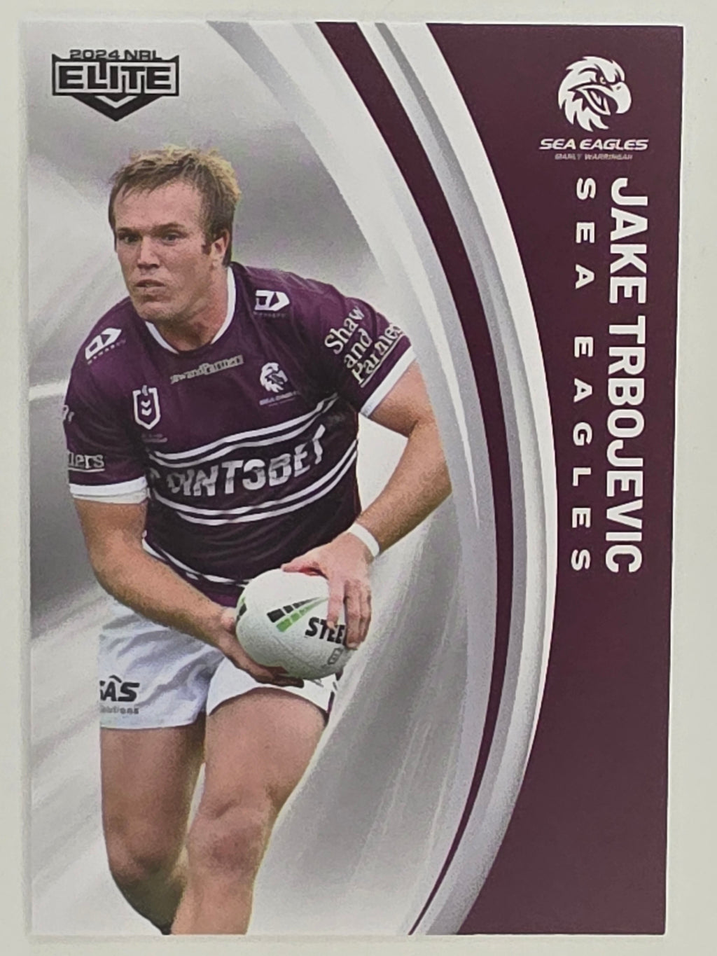NRL 2024 Elite Base Card #062 Jake Trbojevic Manly Warringah Sea Eagles