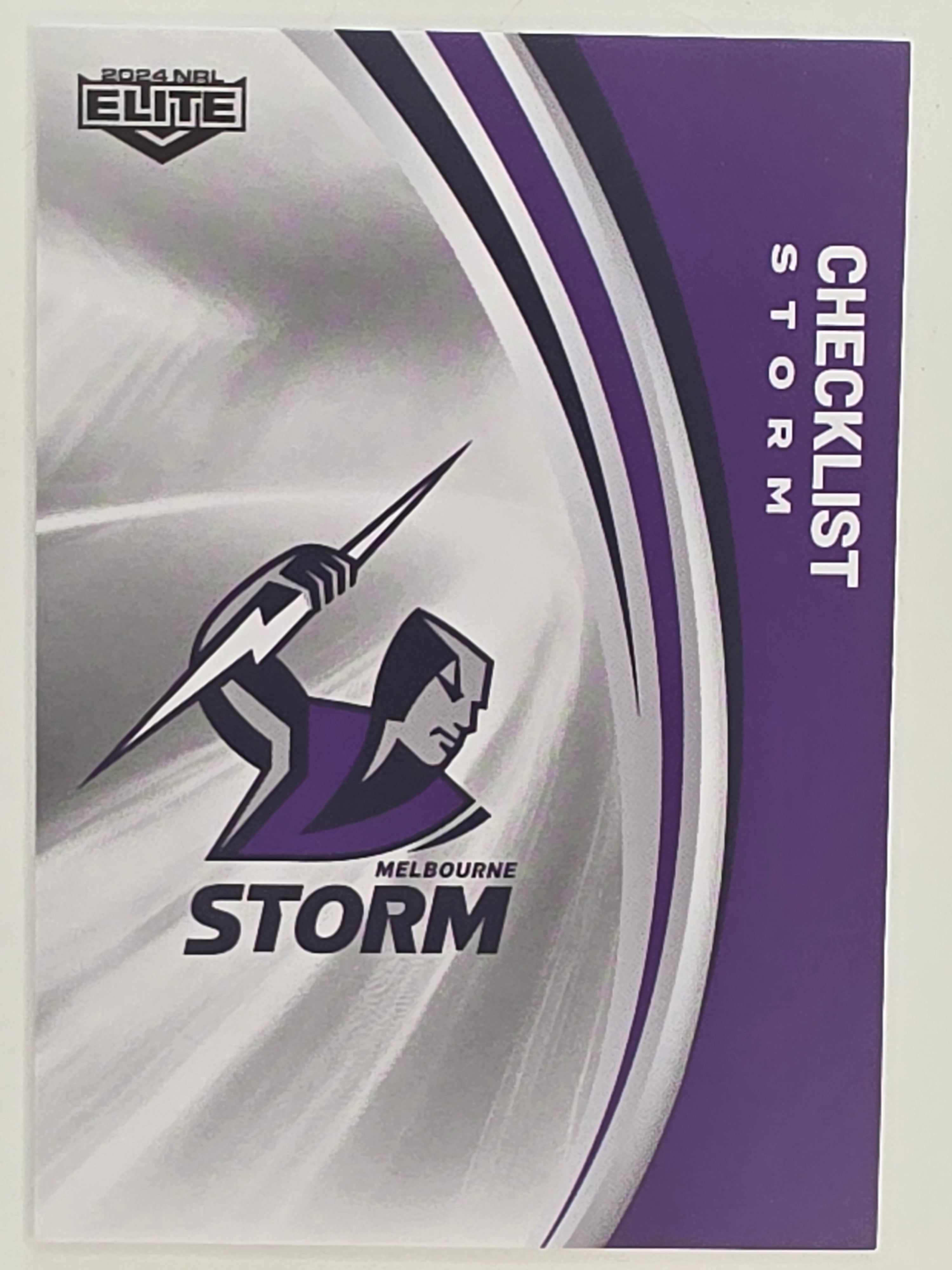 NRL 2024 Elite Base Card #064 Storm Checklist Melbourne Storm