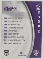 NRL 2024 Elite Base Card #064 Storm Checklist Melbourne Storm