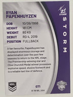 NRL 2024 Elite Base Card #071 Ryan Papenhuyzen Melbourne Storm