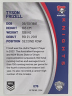 NRL 2024 Elite Base Card #076 Tyson Frizell Newcastle Knights