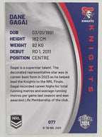 NRL 2024 Elite Base Card #077 Dane Gagai Newcastle Knights