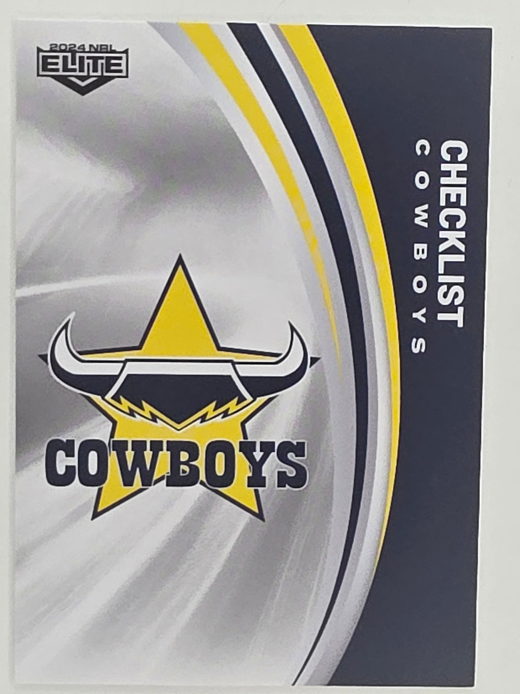 NRL 2024 Elite Base Card #082 Cowboys Checklist North Queensland Cowboys