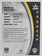 NRL 2024 Elite Base Card #090 Murray Taulagi North Queensland Cowboys