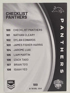 NRL 2024 Elite Base Card #100 Panthers Checklist Penrith Panthers