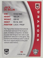 NRL 2024 Elite Base Card #119 Jack de Belin St George Illawarra Dragons