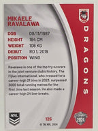 NRL 2024 Elite Base Card #125 Mikaele Ravalawa St George Illawarra Dragons