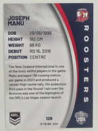 NRL 2024 Elite Base Card #129 Joseph Manu Sydney Roosters