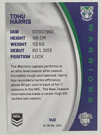 NRL 2024 Elite Base Card #140 Tohu Harris New Zealand Warriors