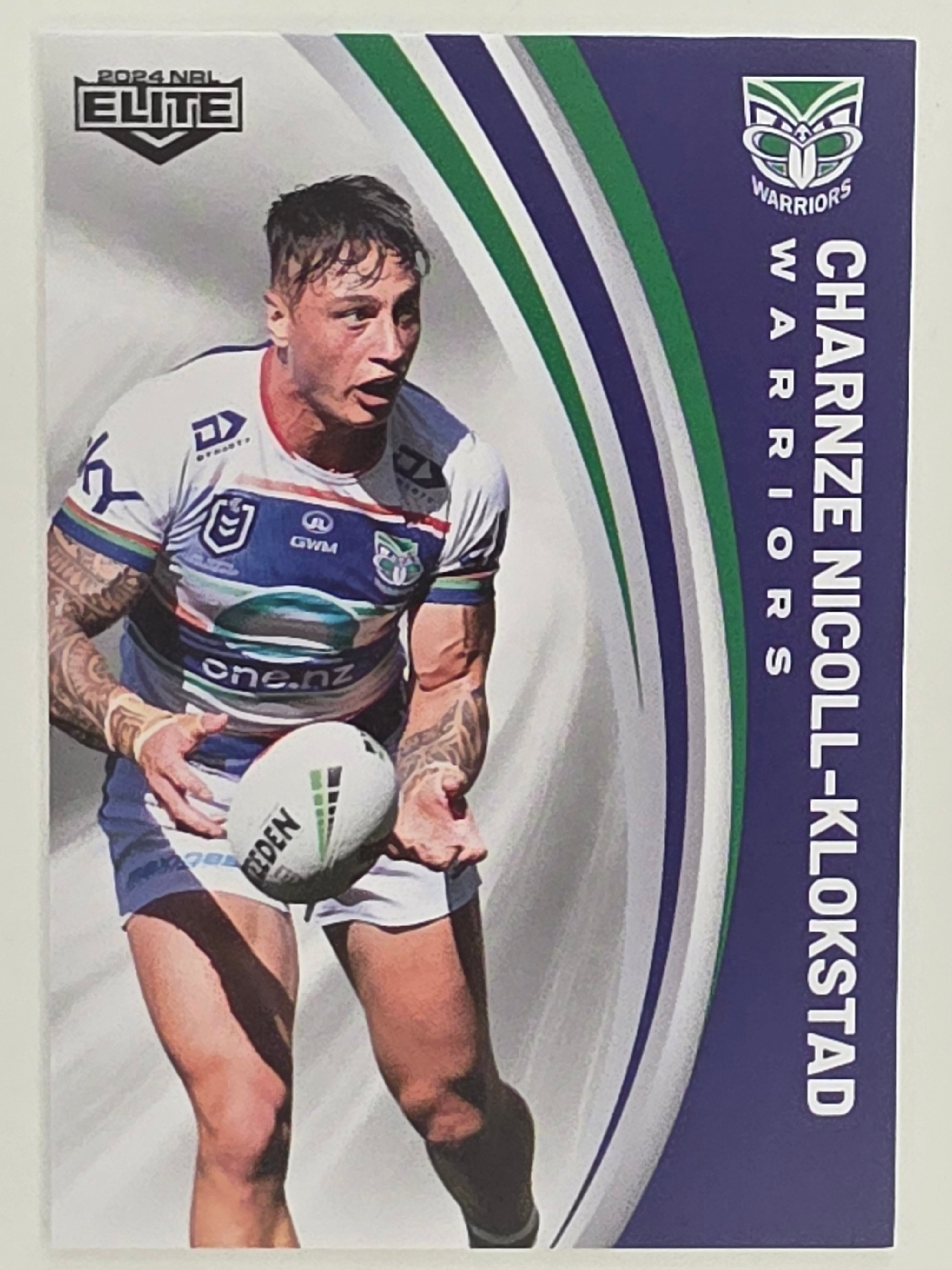 NRL 2024 Elite Base Card #142 Charnze Nicoll-Klokstad New Zealand Warriors