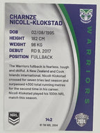 NRL 2024 Elite Base Card #142 Charnze Nicoll-Klokstad New Zealand Warriors
