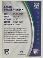 NRL 2024 Elite Base Card #143 Roger Tuivasa-Sheck New Zealand Warriors