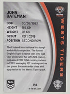 NRL 2024 Elite Base Card #146 John Bateman Wests Tigers