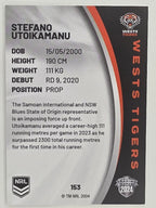 NRL 2024 Elite Base Card #153 Stefano Utoikamanu Wests Tigers