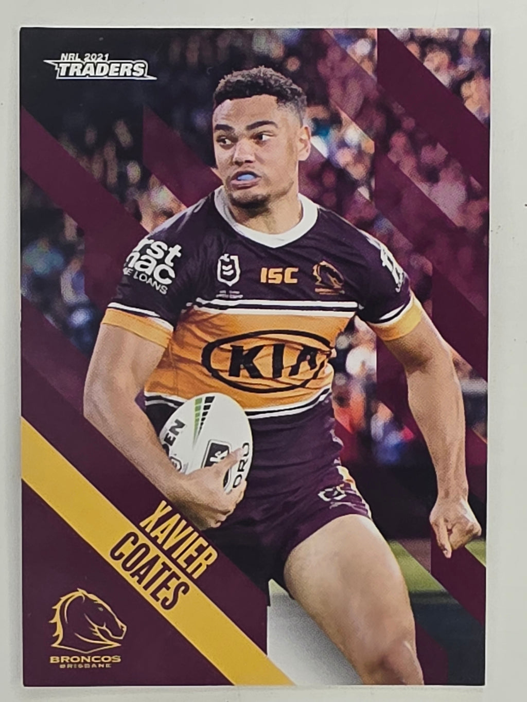 NRL 2021 Traders Base Card #003 Xavier Coates Brisbane Broncos