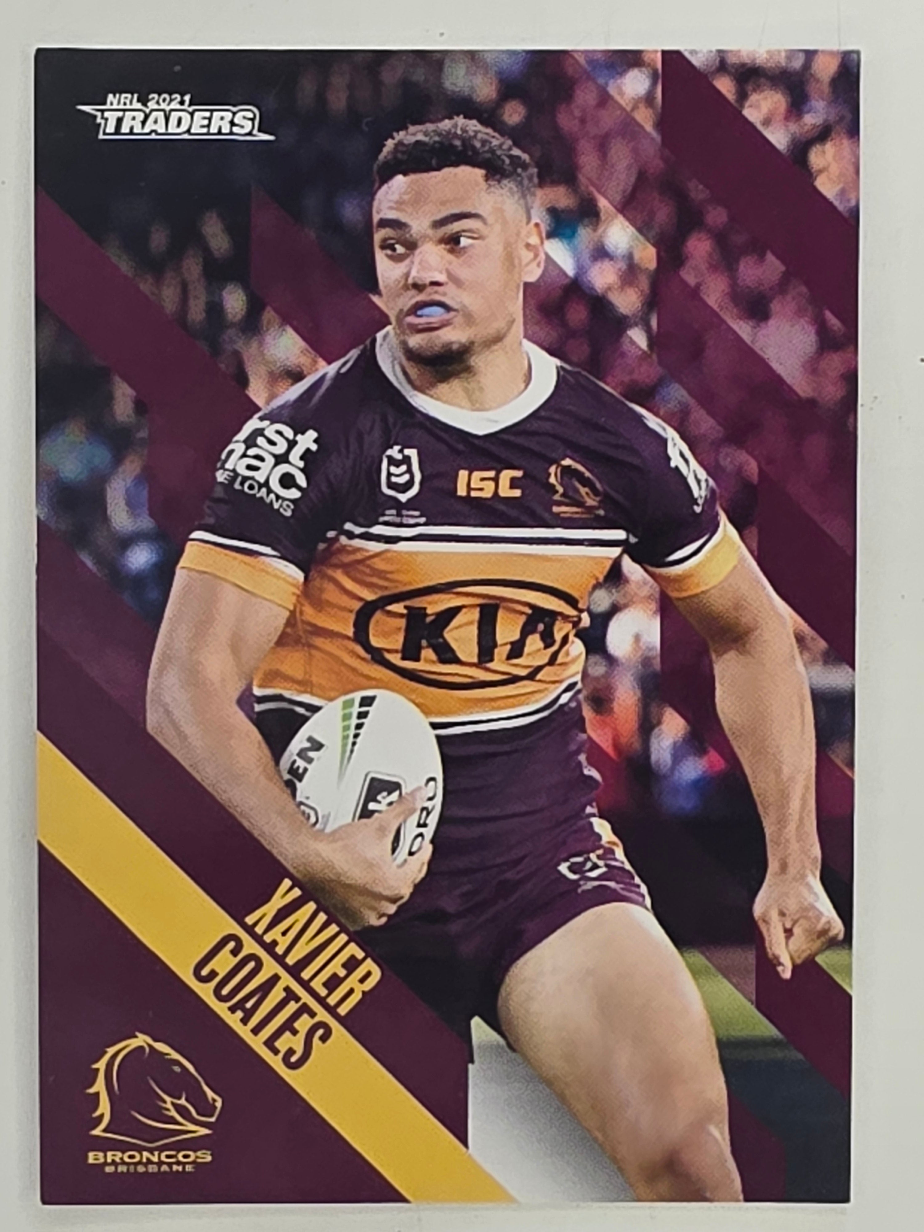NRL 2021 Traders Base Card #003 Xavier Coates Brisbane Broncos